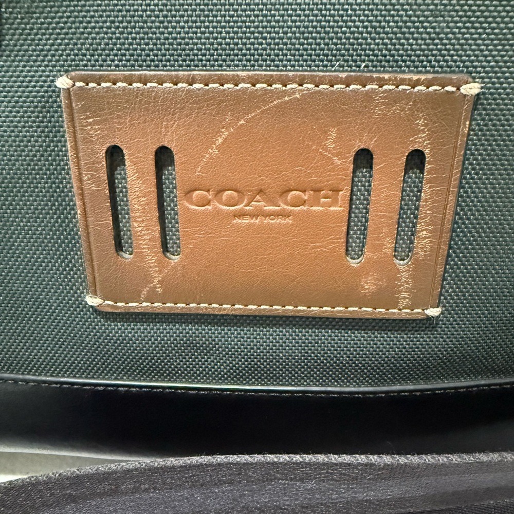 Coach Forest Green and Black Hamilton Briefcase Bag - Picture 2 of 16